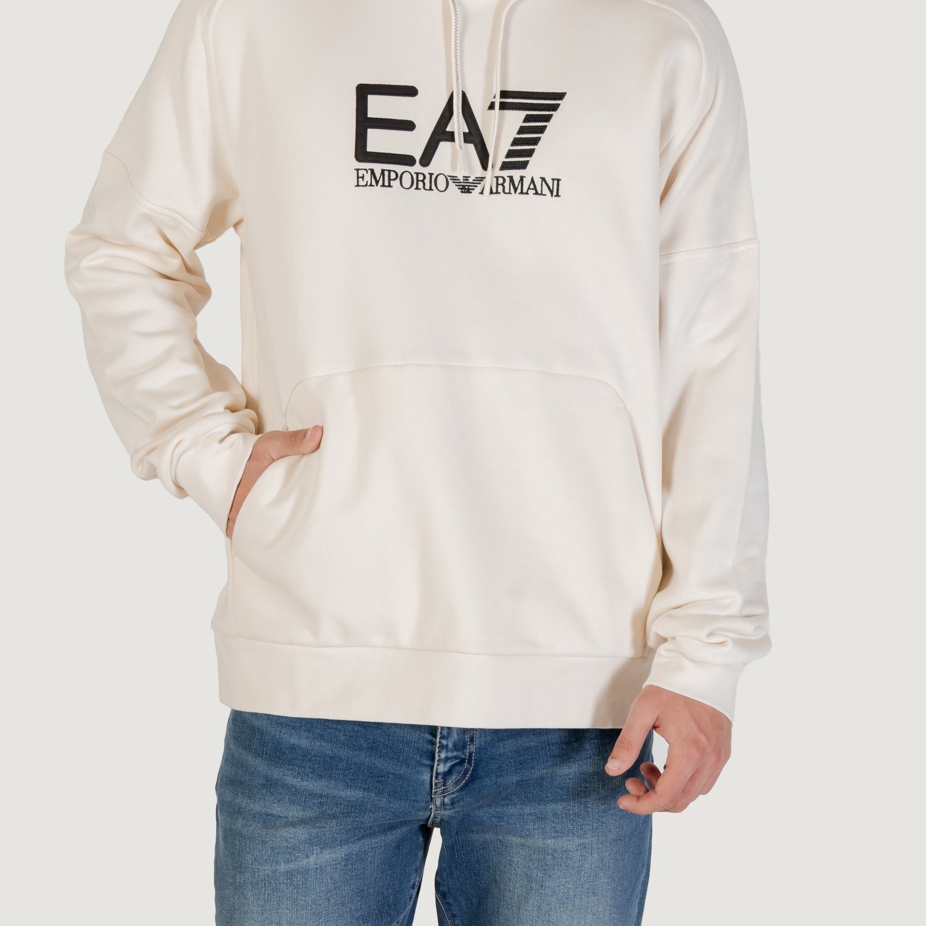 Armani EA7 Felpa con Cappuccio Visibility in Misto Cotone