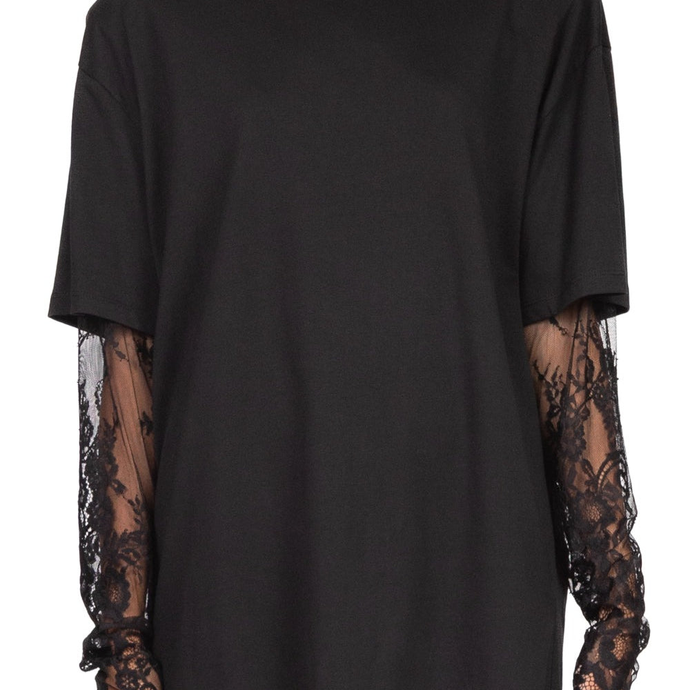 Vicolo T-shirt Over Maniche in Pizzo
