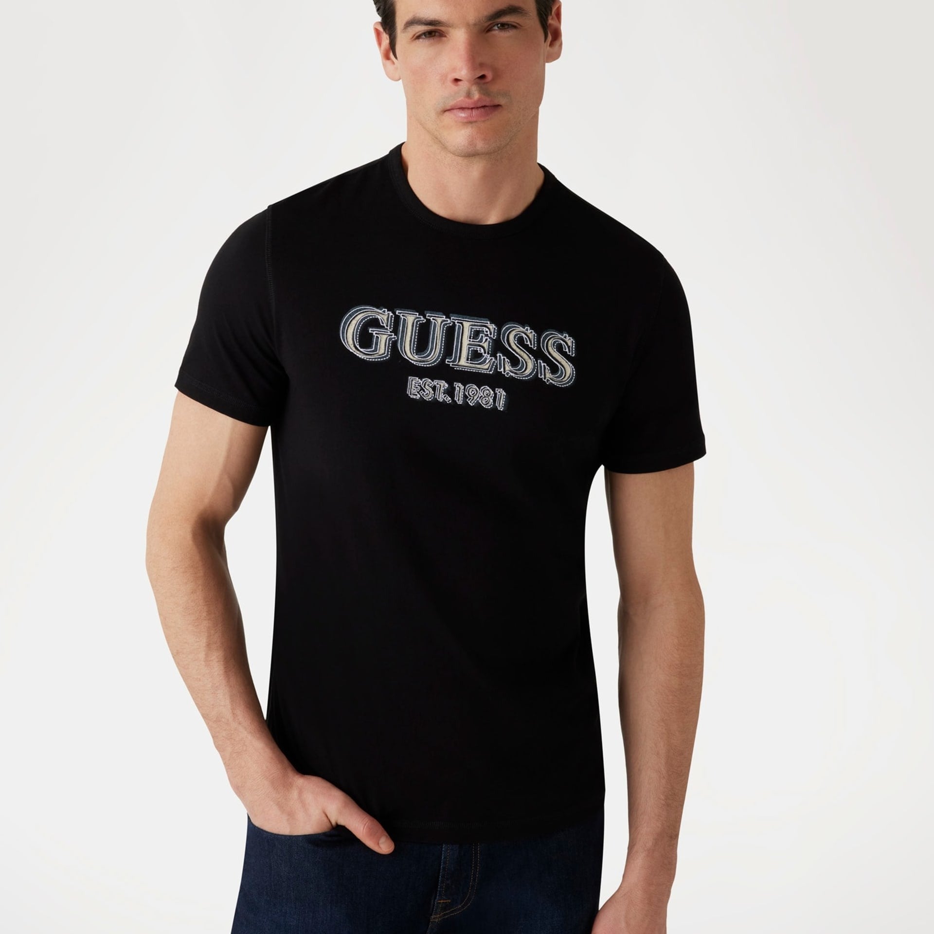 Guess T-shirt Logo Fontale