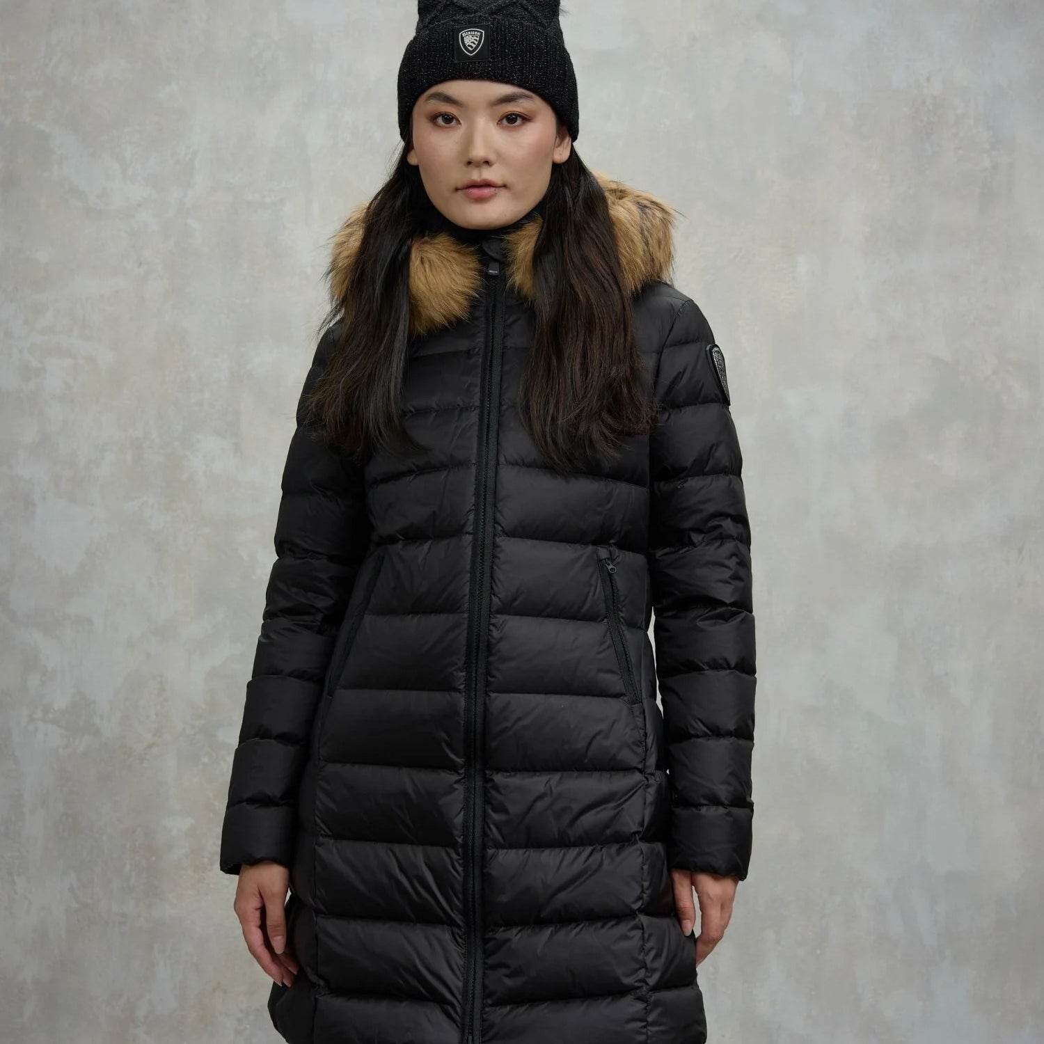 BLAUER USA Piumino Lungo con Pelliccia Kristin