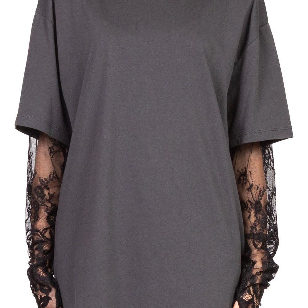 Vicolo T-shirt Over Maniche in Pizzo