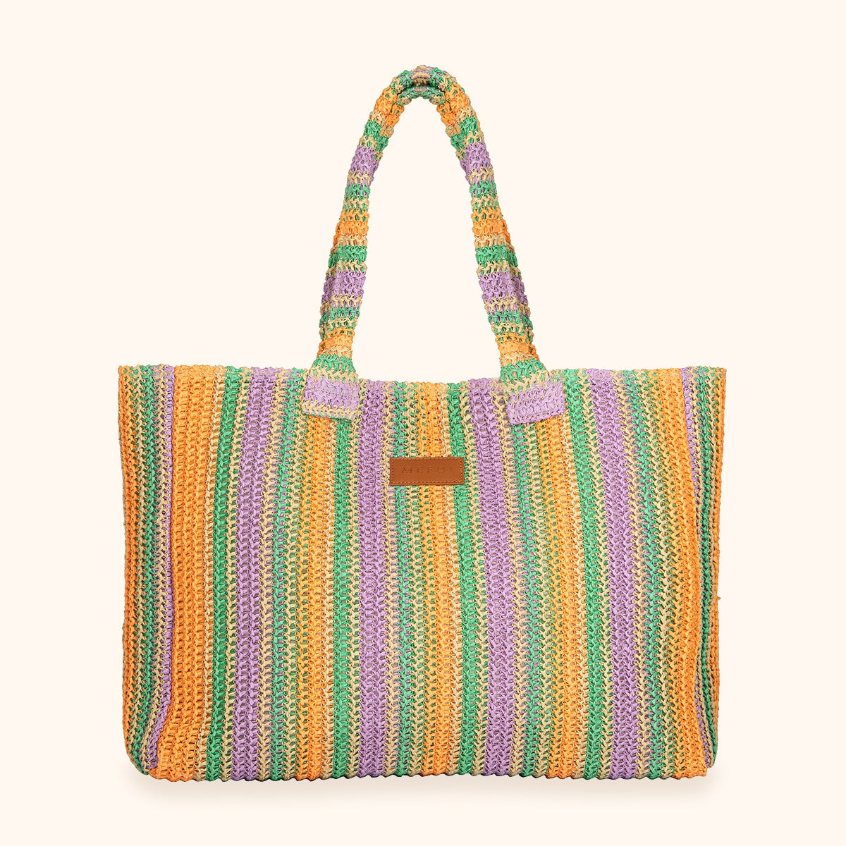 Me fui Maxi Borsa in Rafia Rosso