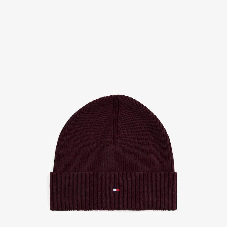 Tommy Hilfiger Berretto con Cashmere e Bandierina Ricamata