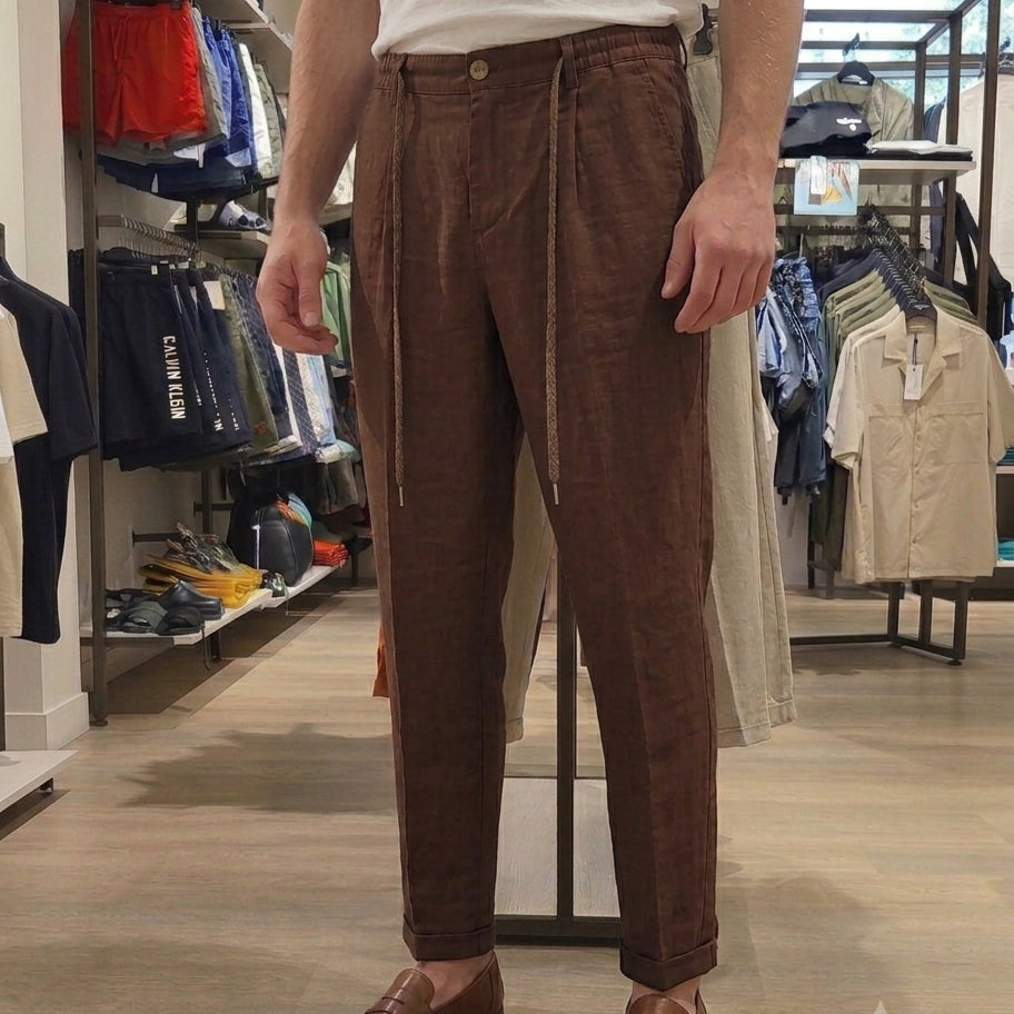 JAHVE' Pantalone in Lino Comfort Fit