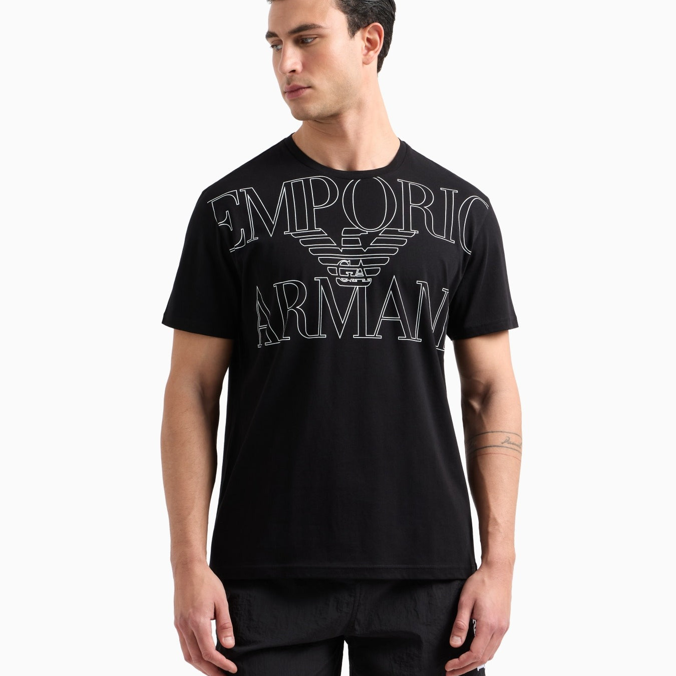 Emporio Armani T-shirt beachwear in Tessuto Organico