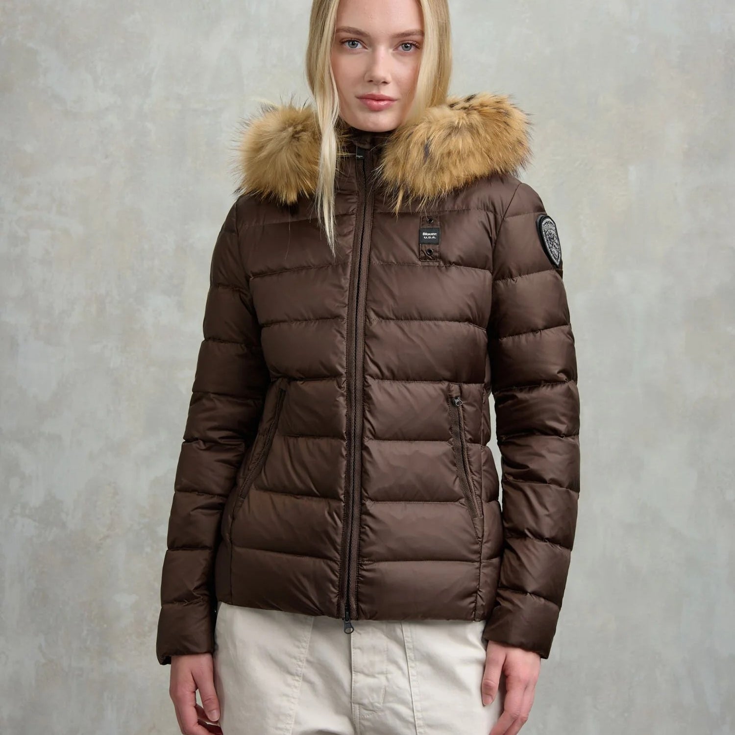 BLAUER USA Piumino a Righe Arcadia