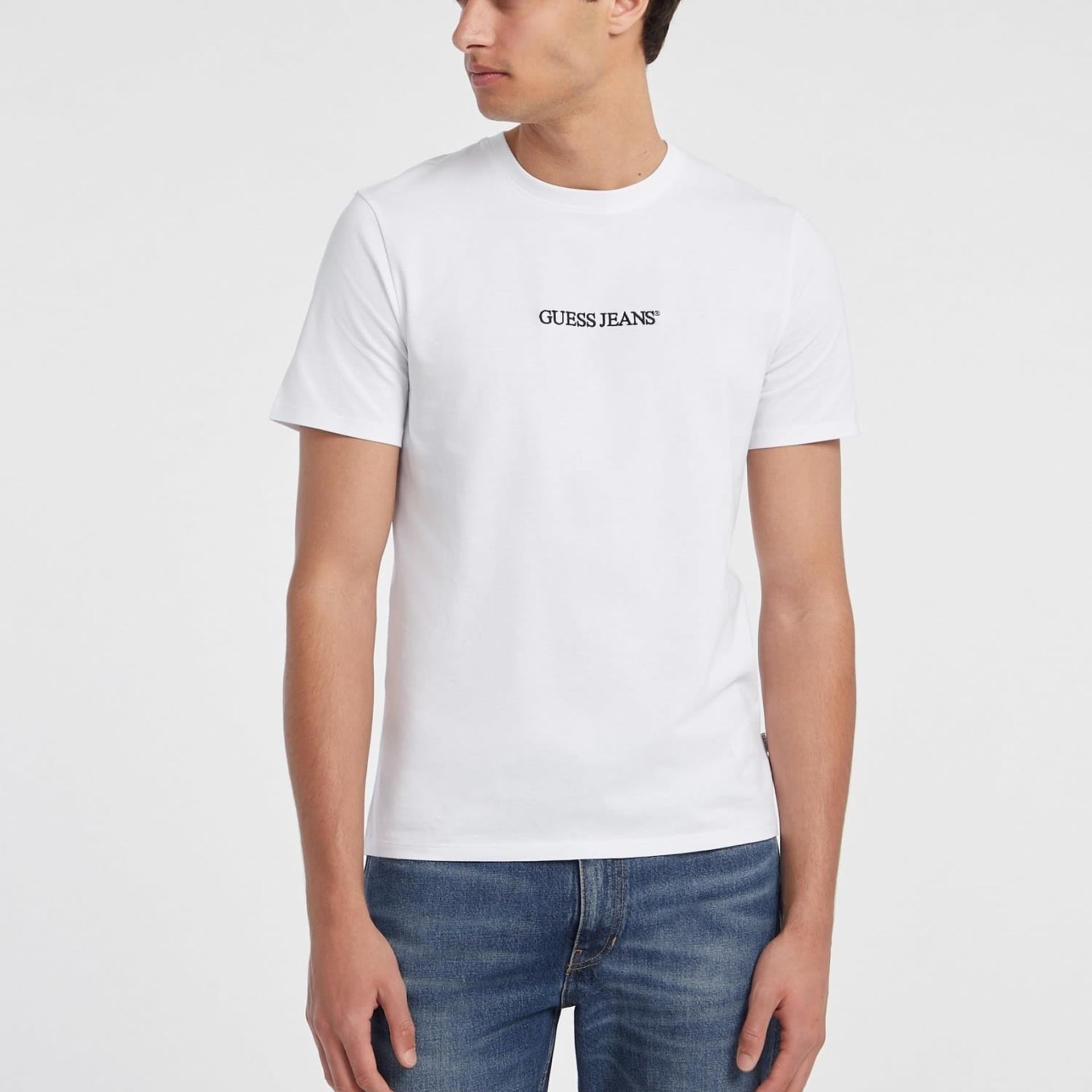 Guess T-shirt Vestibilità Slim con Logo Ricamato