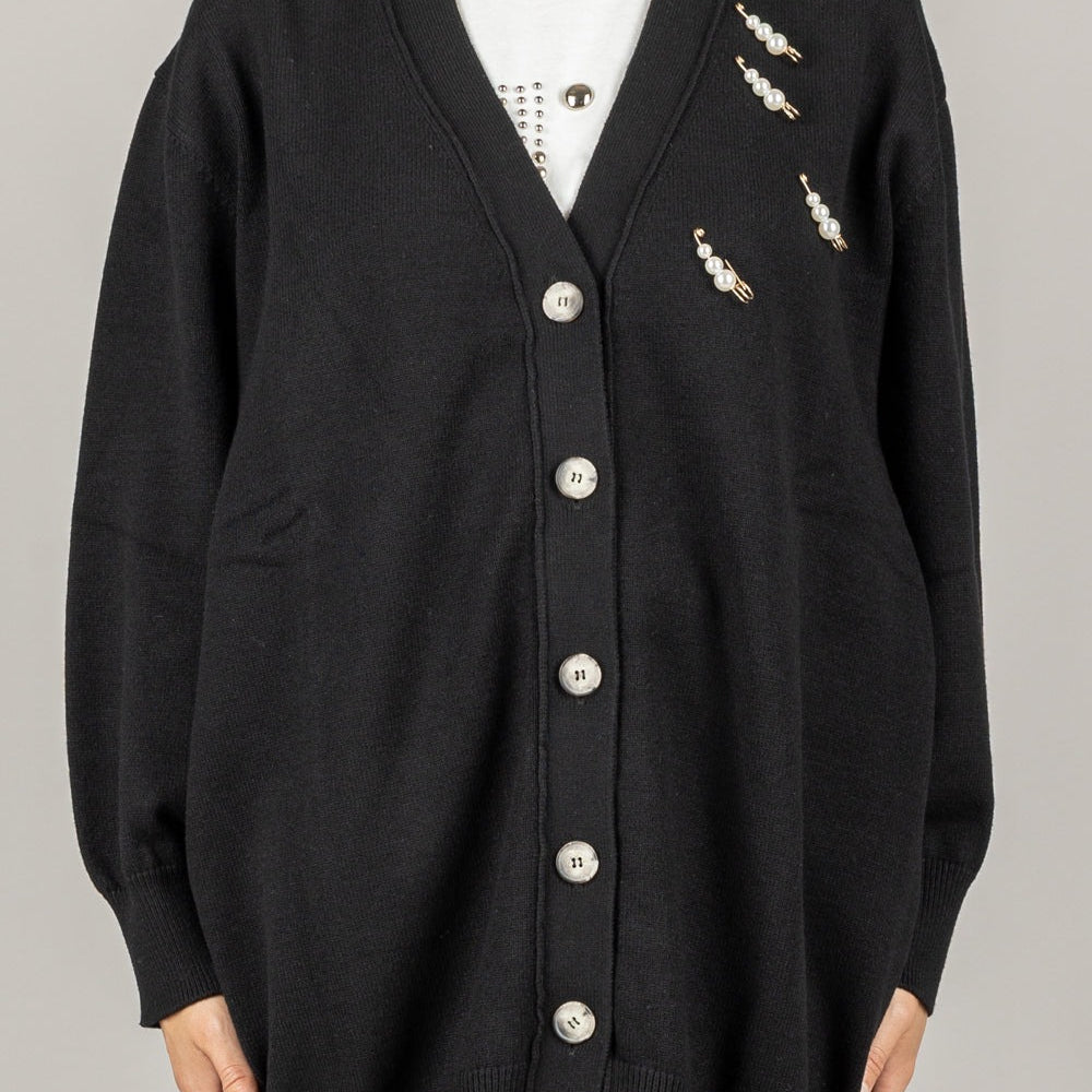 Vicolo Cardigan con Spilla Gioiello