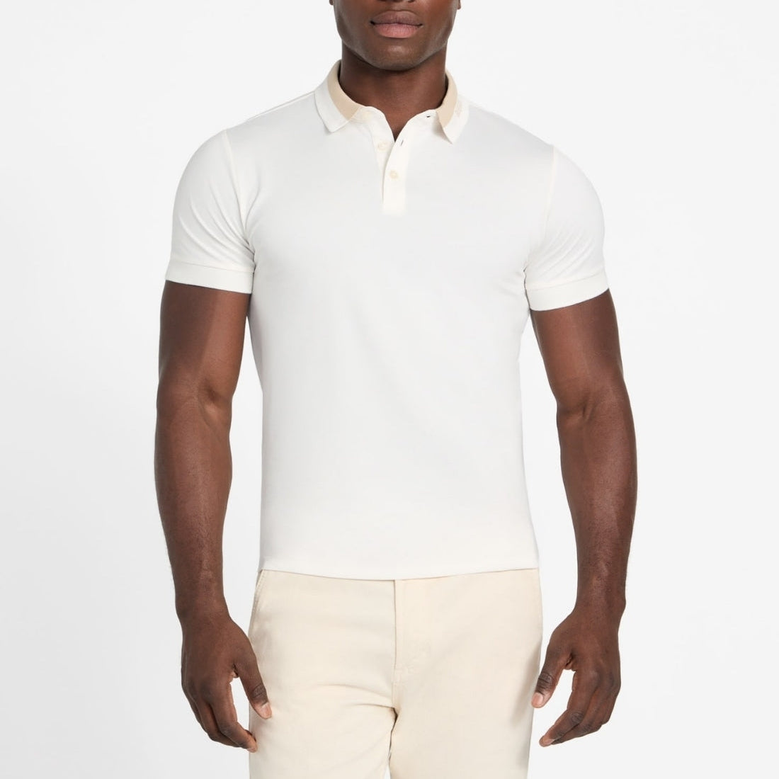 Guess Polo con Colletto Bianco Eco