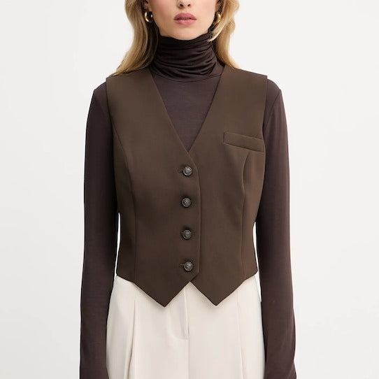 Guess Gilet Sartoriale Crepon
Marrone