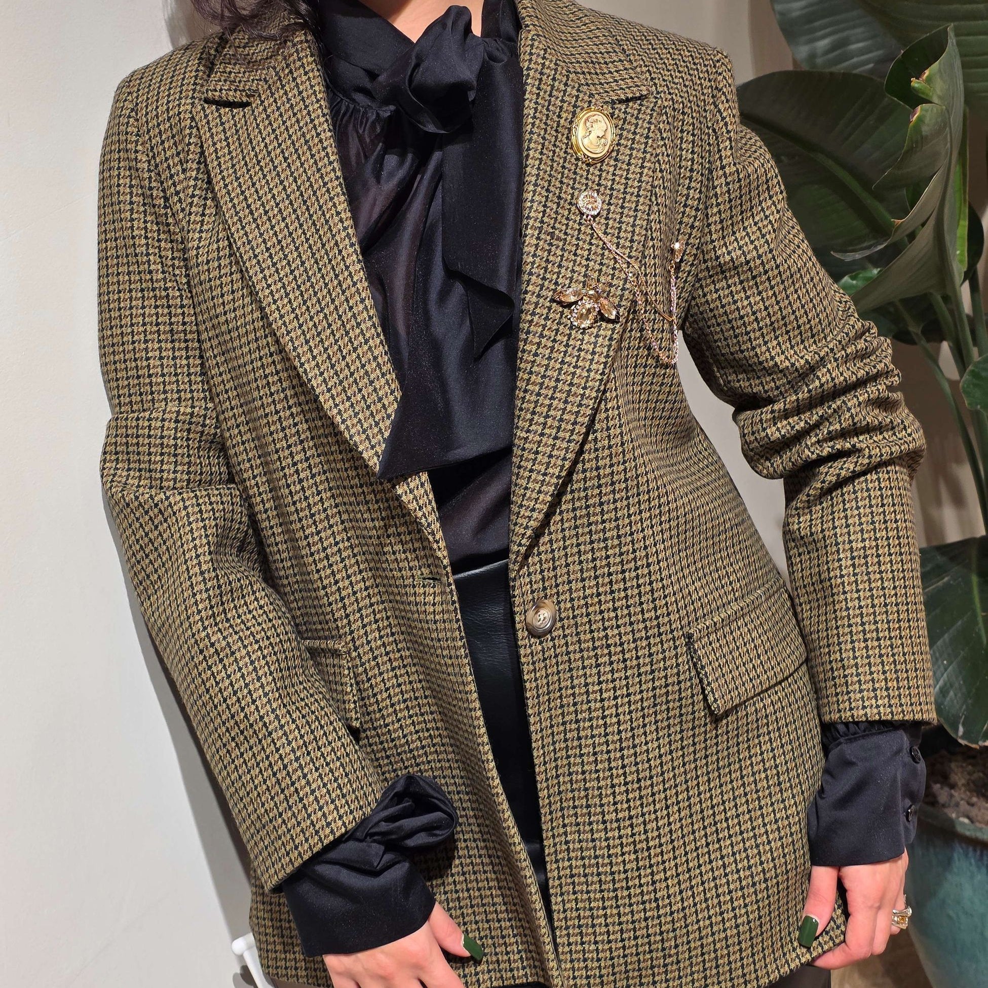 Vicolo Giacca Check con Spille