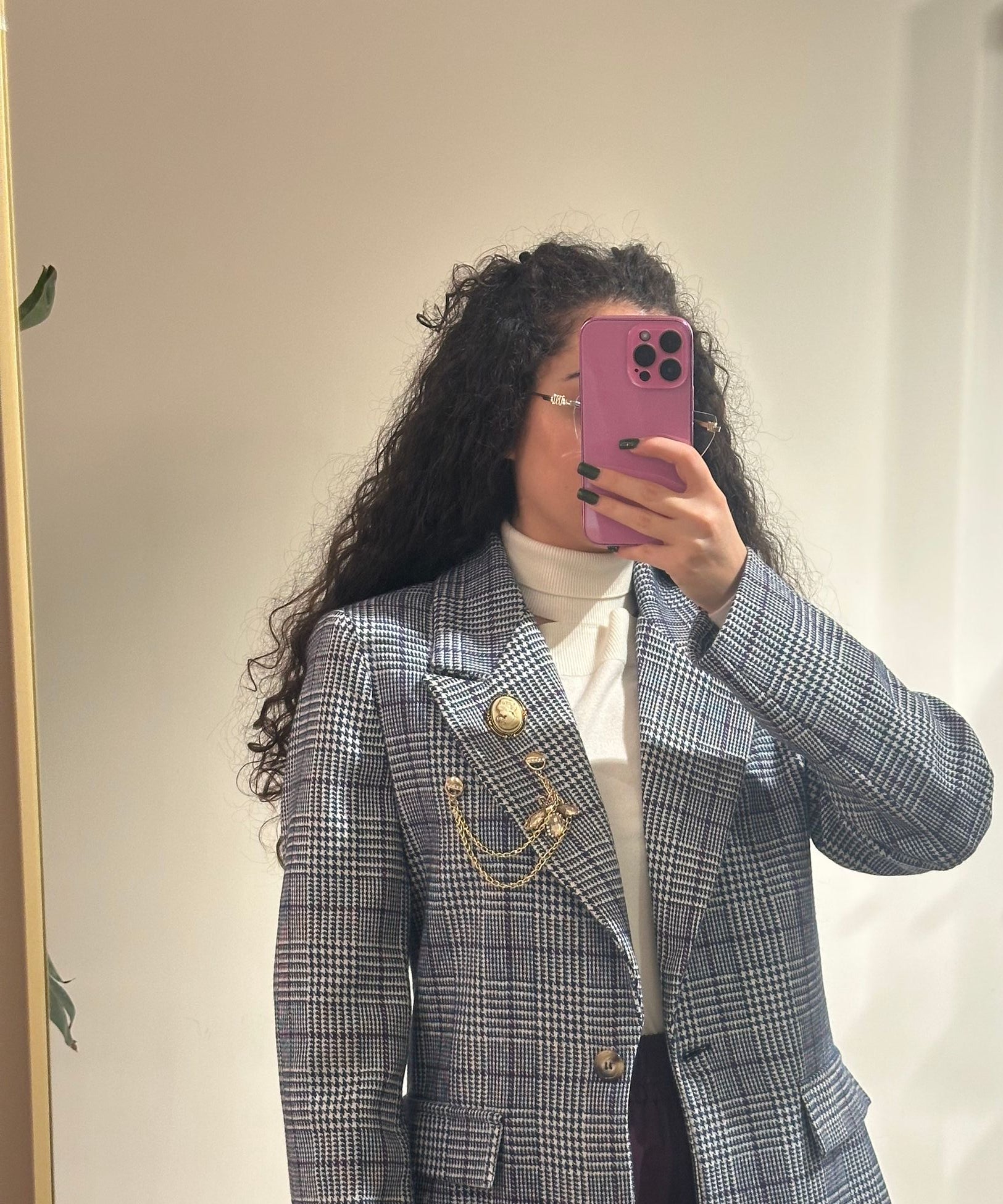 Vicolo Giacca Check con Spille