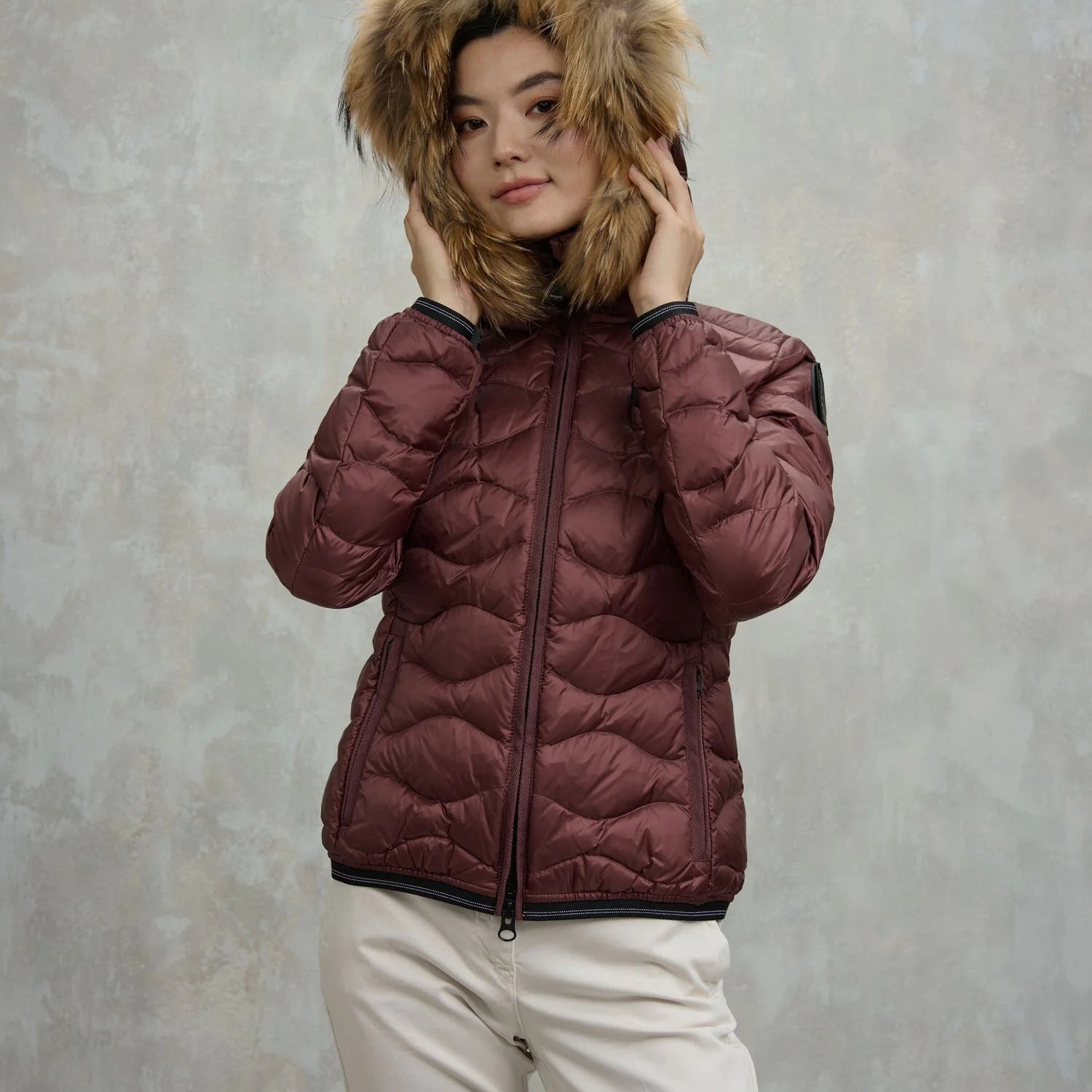 Blauer USA Piumino con Bordo in Pelliccia Alide