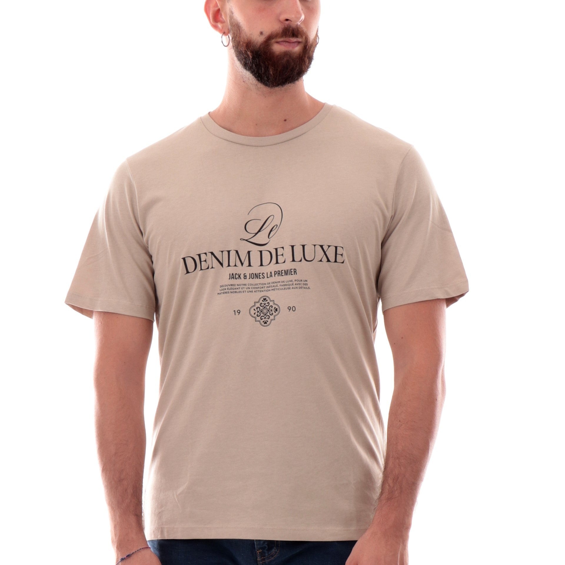 Jack & Jones T-shirt Girocollo con Maxi Stampa Deluxe