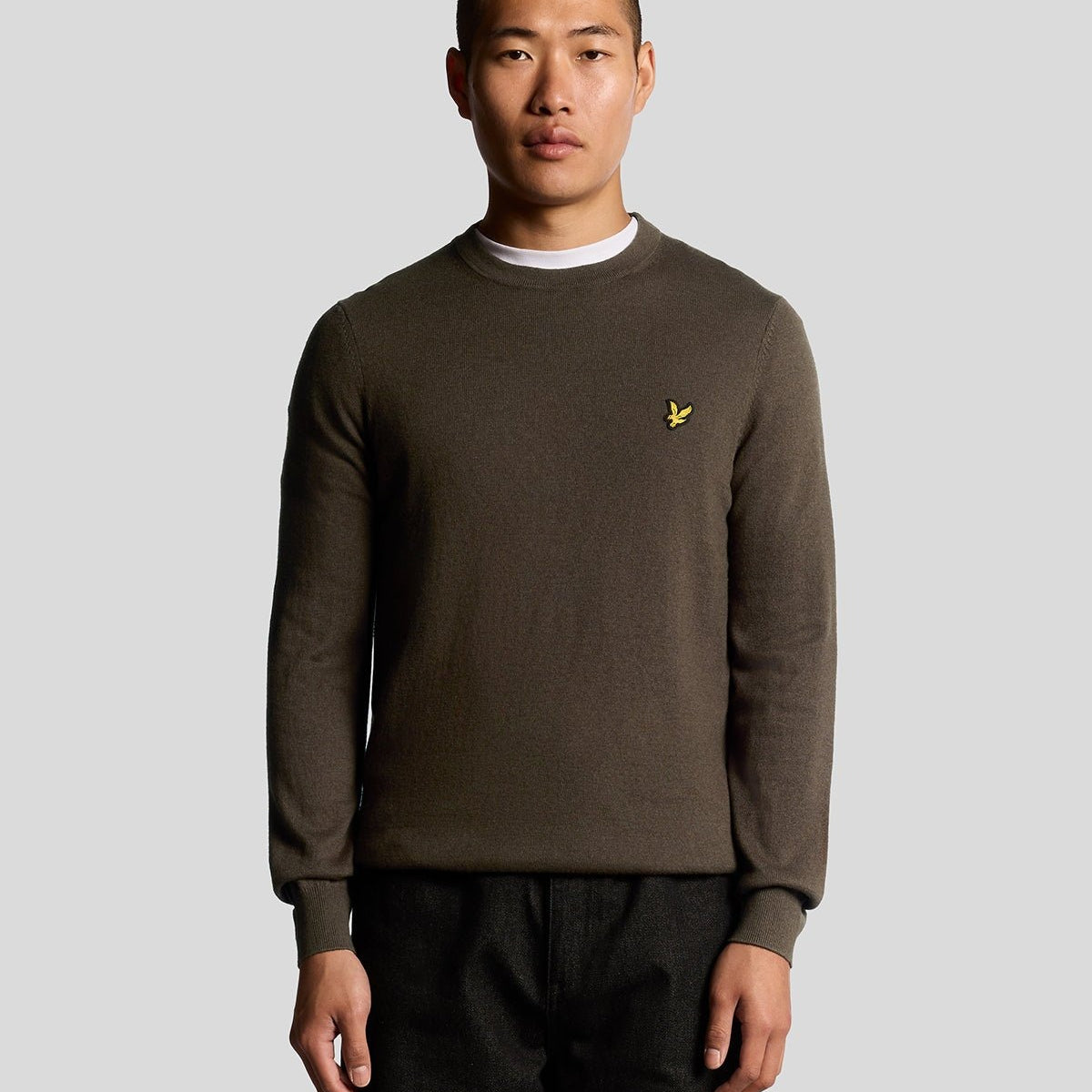 Lyle & scott Maglia Girocollo in Cotone Merino