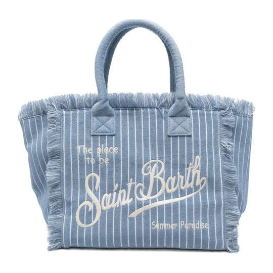 MC2 SAINT BARTH Borsa Vanity Sponge Regular in Tessuto Righe Effetto Spugna