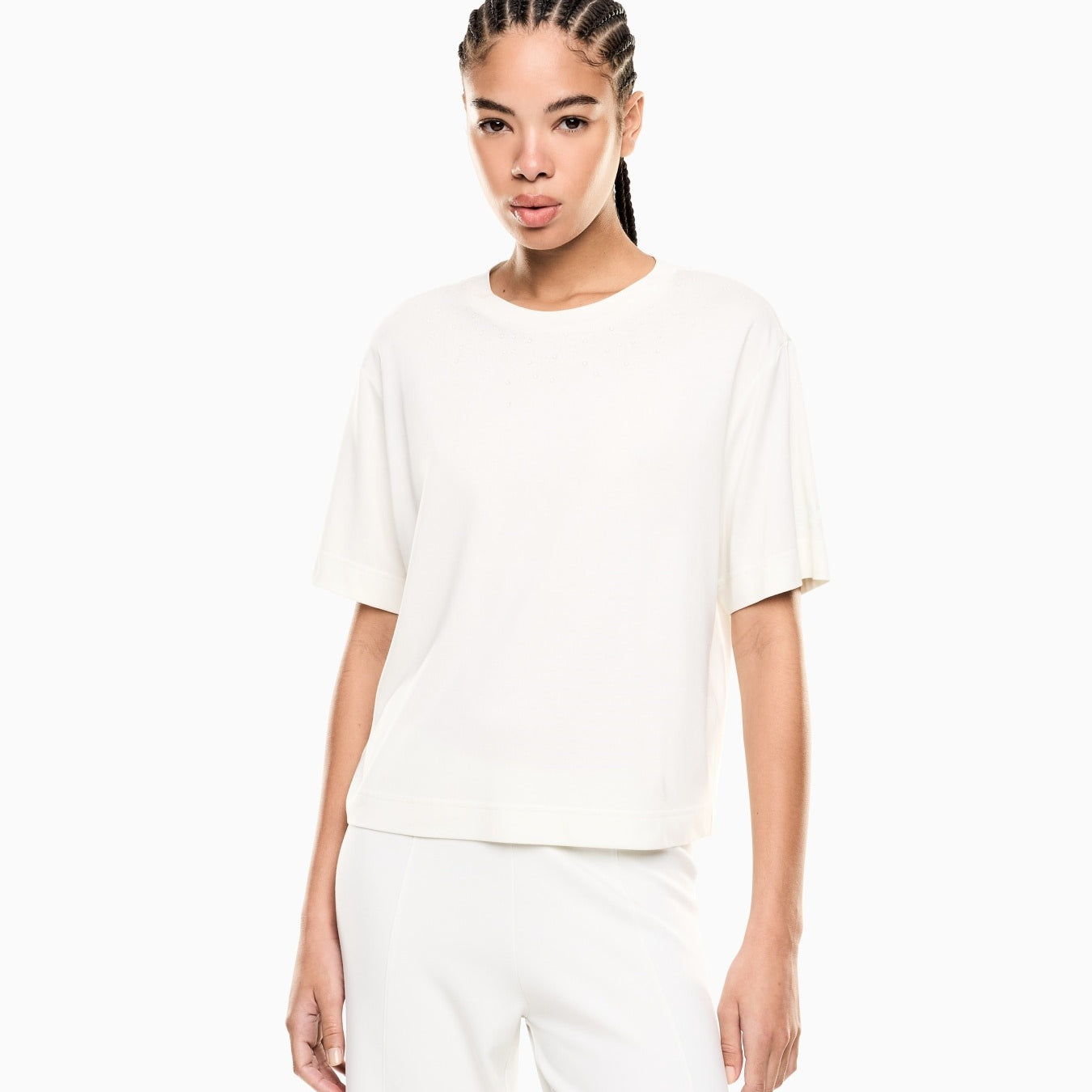 Armani EA7 T-shirt Precious in Misto Viscosa
Bianco