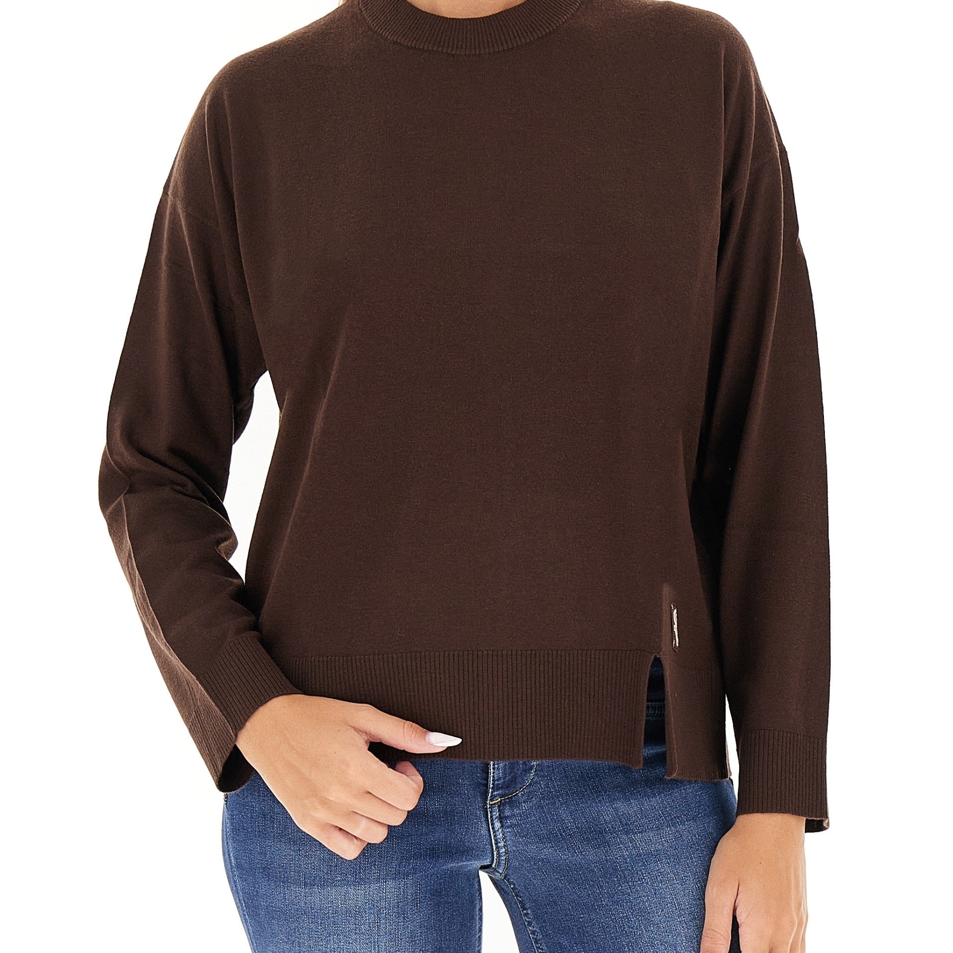 Liu Jo Maglia in Misto Lana con Patch Logo