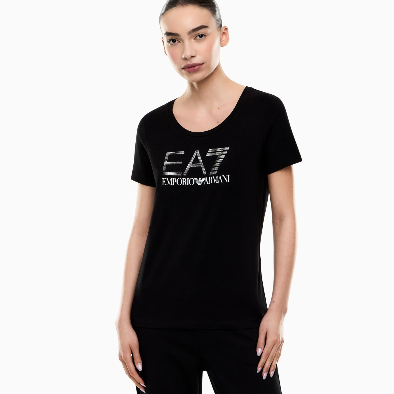 Armani EA7 T-shirt in Jersey Stretch Logo Series
