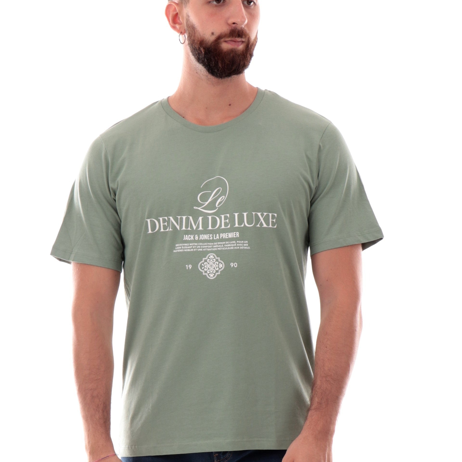 Jack & Jones T-shirt Girocollo con Maxi Stampa Deluxe