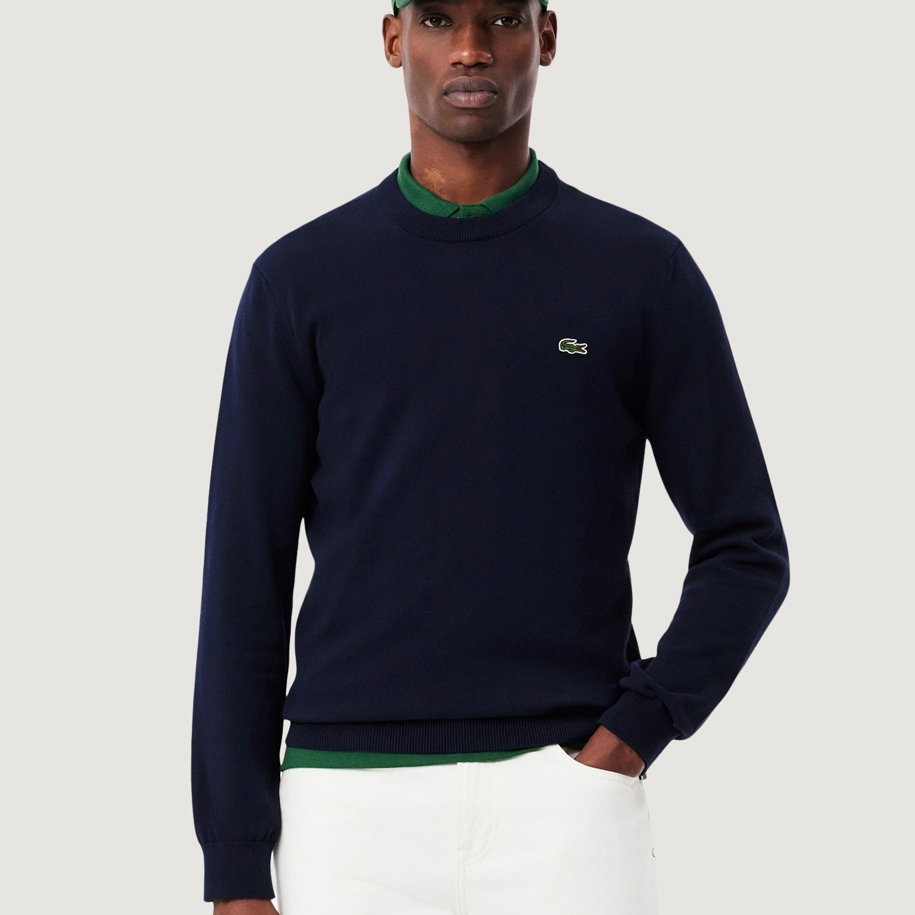 Lacoste Maglione Girocollo con Logo Iconico