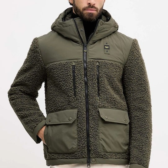 Blauer USA Giubbino con Cappuccio in Ecopelliccia Wilcock