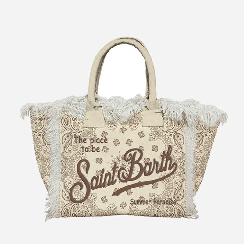 Saint Barth Borsa a Spalla Vanity in Canvas