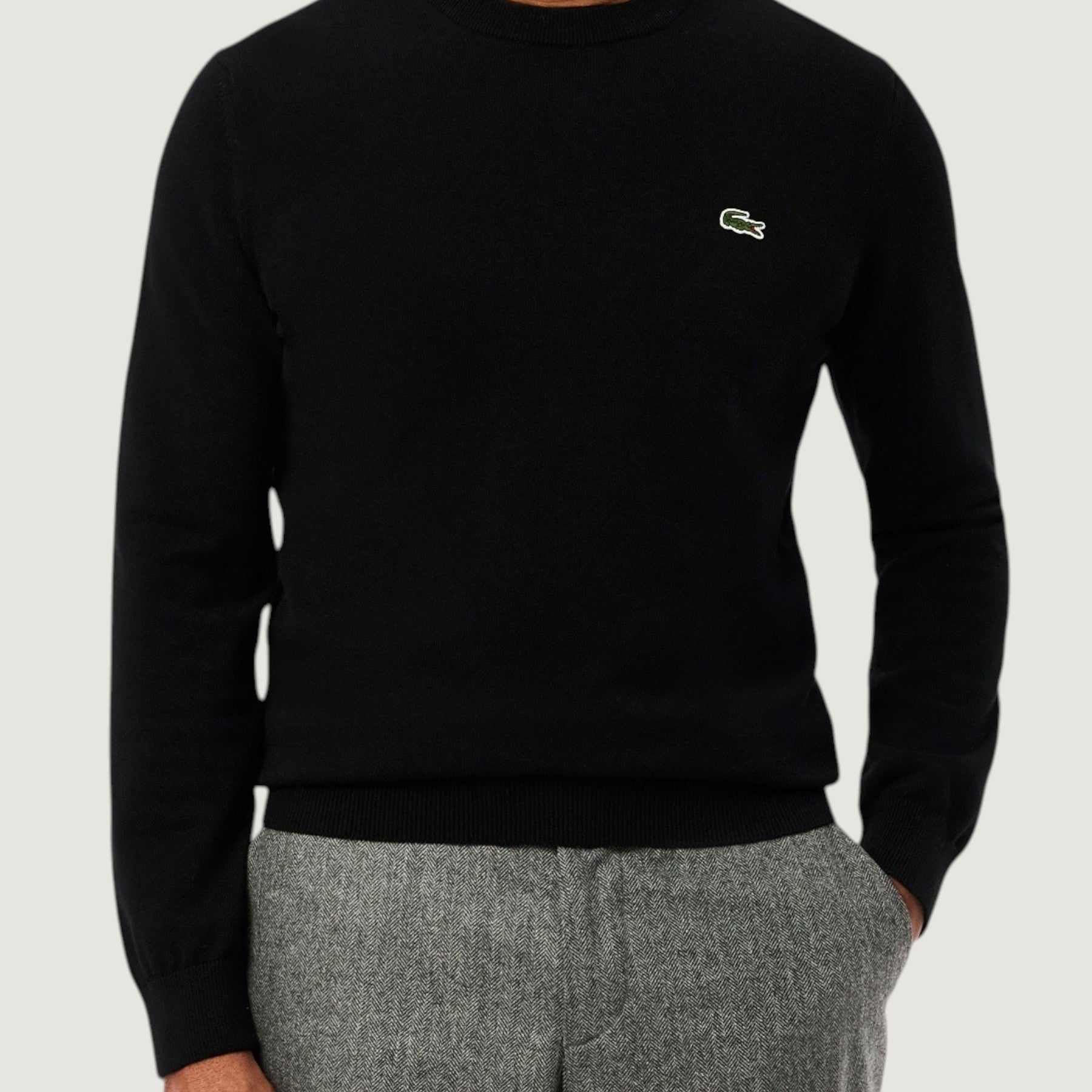 Lacoste Maglione Girocollo con Logo Iconico