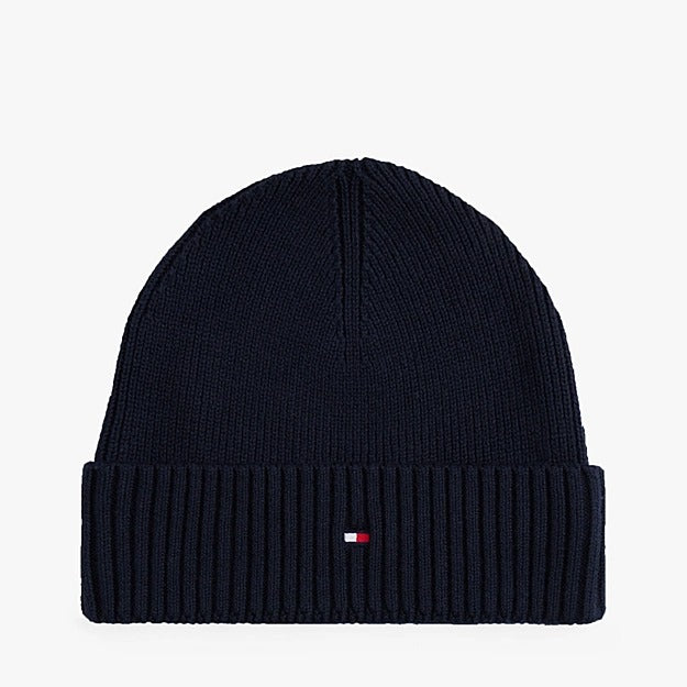 Tommy Hilfiger Berretto con Cashmere e Bandierina Ricamata