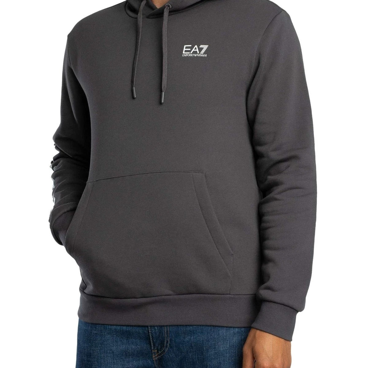 Armani EA7 Felpa con Cappuccio Rifinita da stampa logo