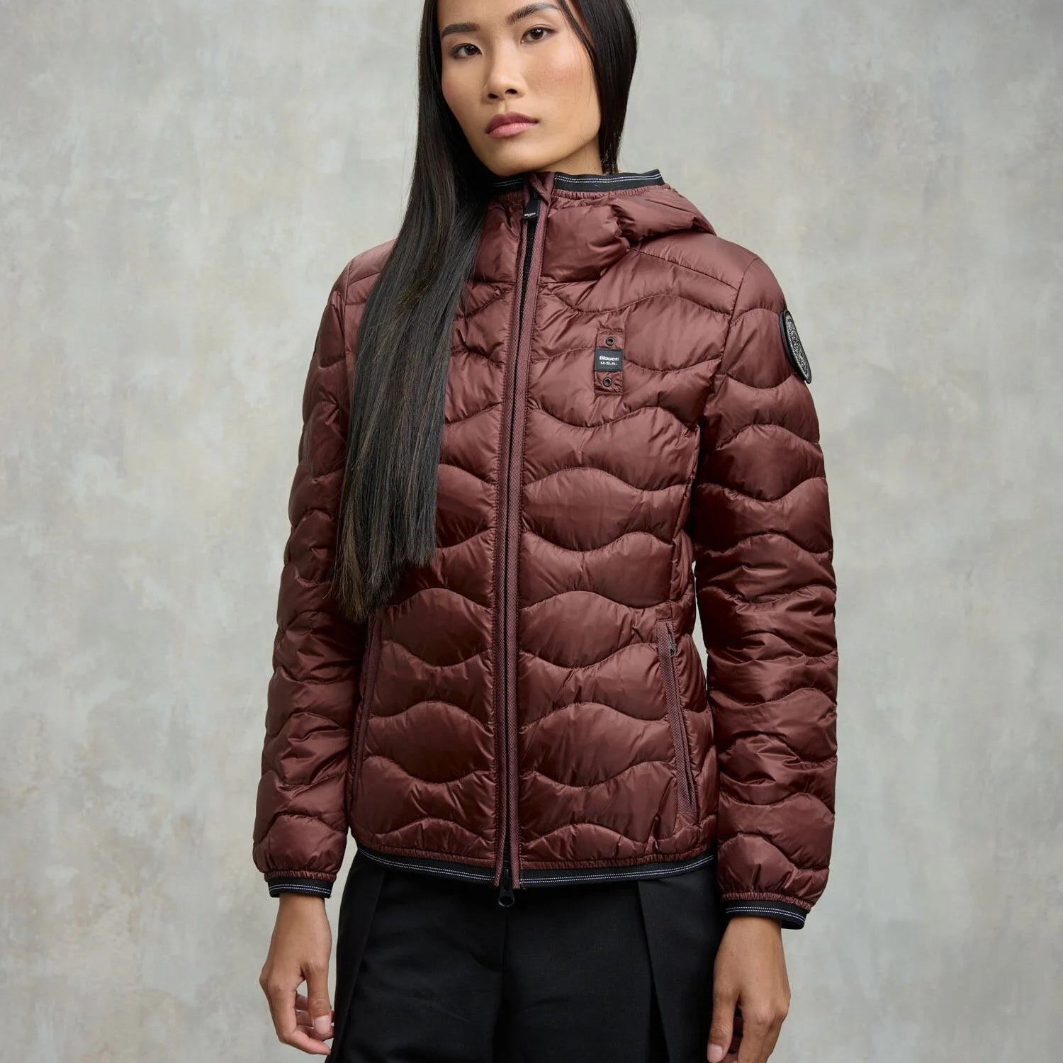 Blauer USA Piumino con Patch Glitter Camelia