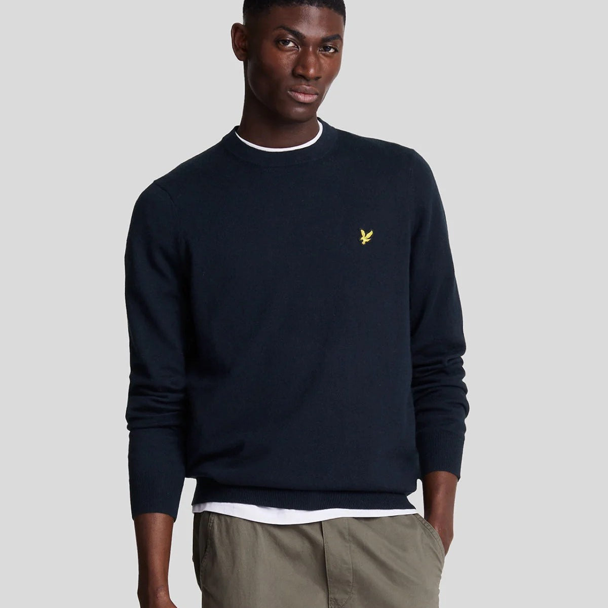 Lyle & scott Maglia Girocollo in Cotone Merino