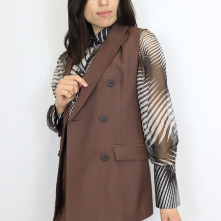 Haveone Gilet Collo Doppippetto