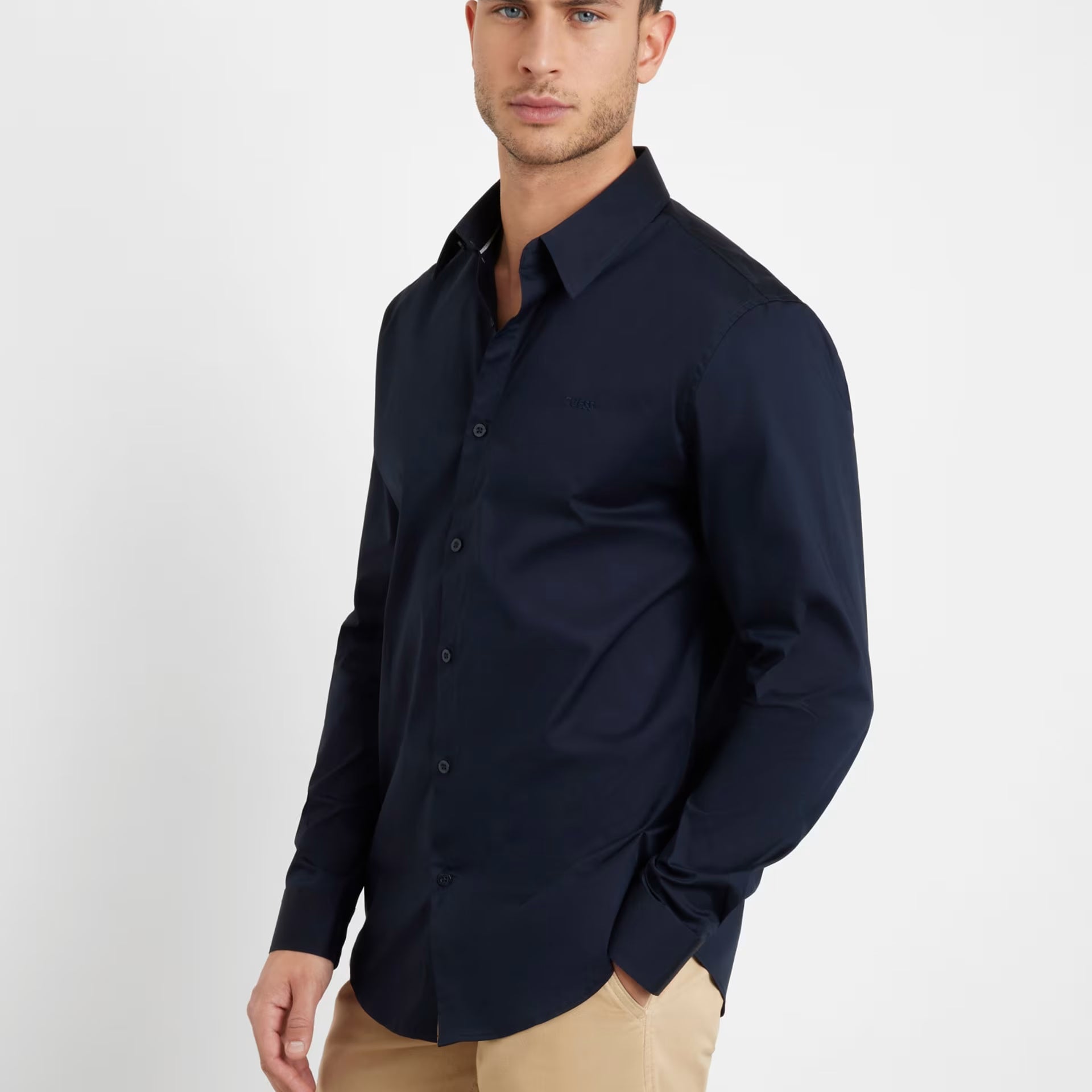 Guess Camicia Collo Classico con Logo