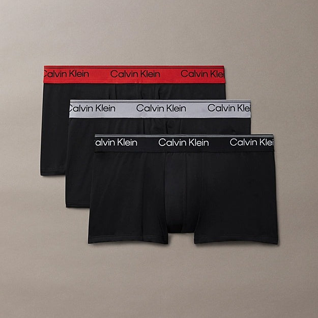 Calvin Klein Jeans Boxer a Vita Bassa in Confezione da 3 - Microfibre Stretch Nero