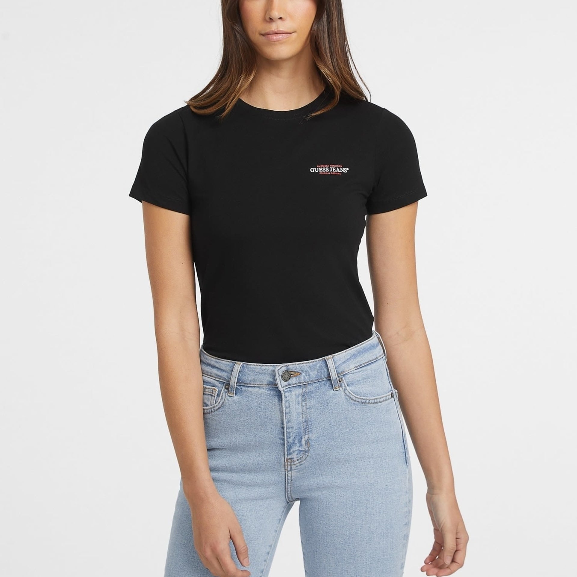 Guess Jeans T-shirt Vestibilità Slim American Tradition Mini