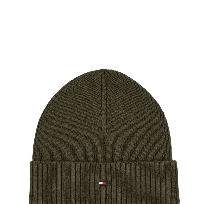 Tommy Hilfiger Berretto con Cashmere e Bandierina Ricamata