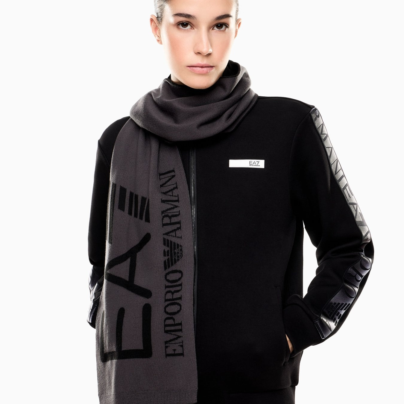 Armani EA7 Sciarpa Visibility Con Maxi Logo EA7