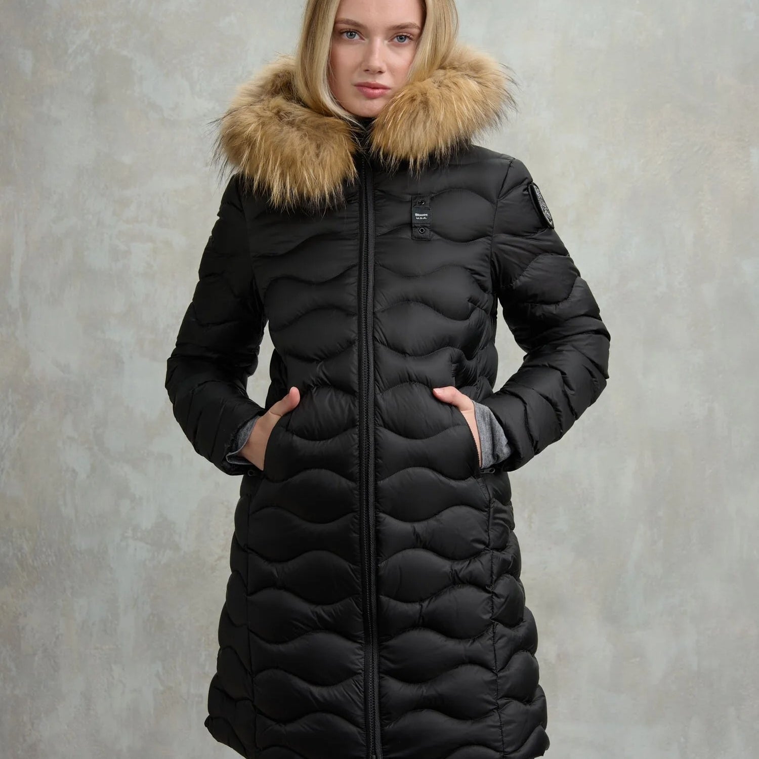 Blauer USA Piumino Lungo con Pelliccia Lynel