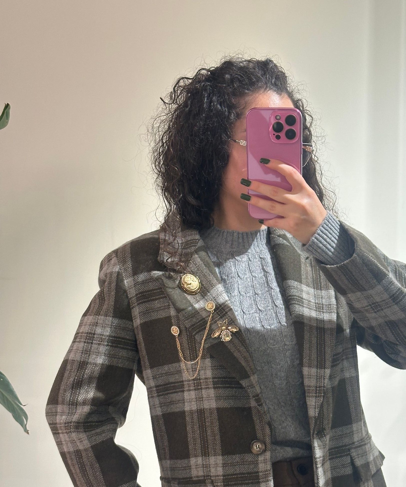 Vicolo Giacca Check con Spille