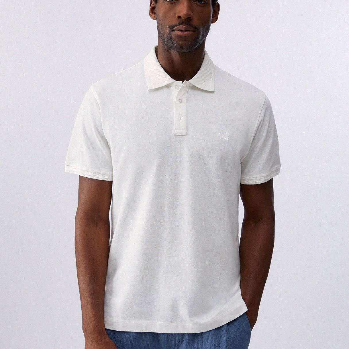 Liu Jo Polo Manica Corta in Piquet Bianco