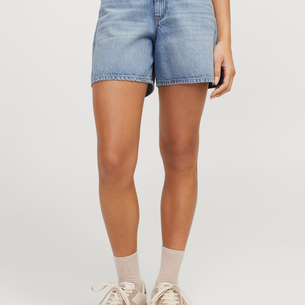 Jjxx Short Jxlaura in Denim con Tasche Posteriori e Frontali