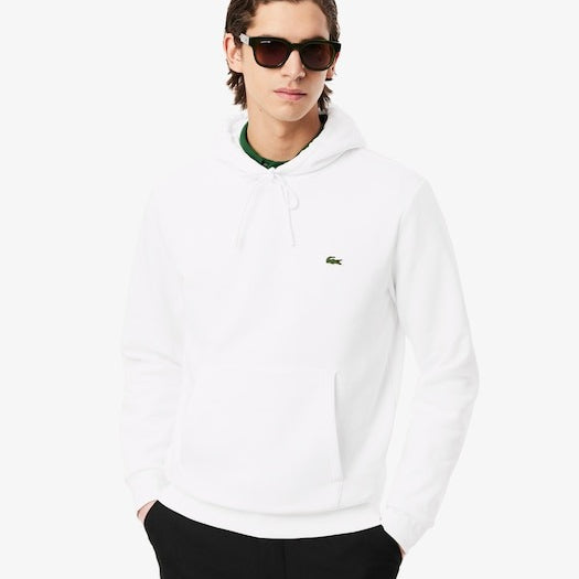 Lacoste Felpa con Logo e Cappuccio in Pile