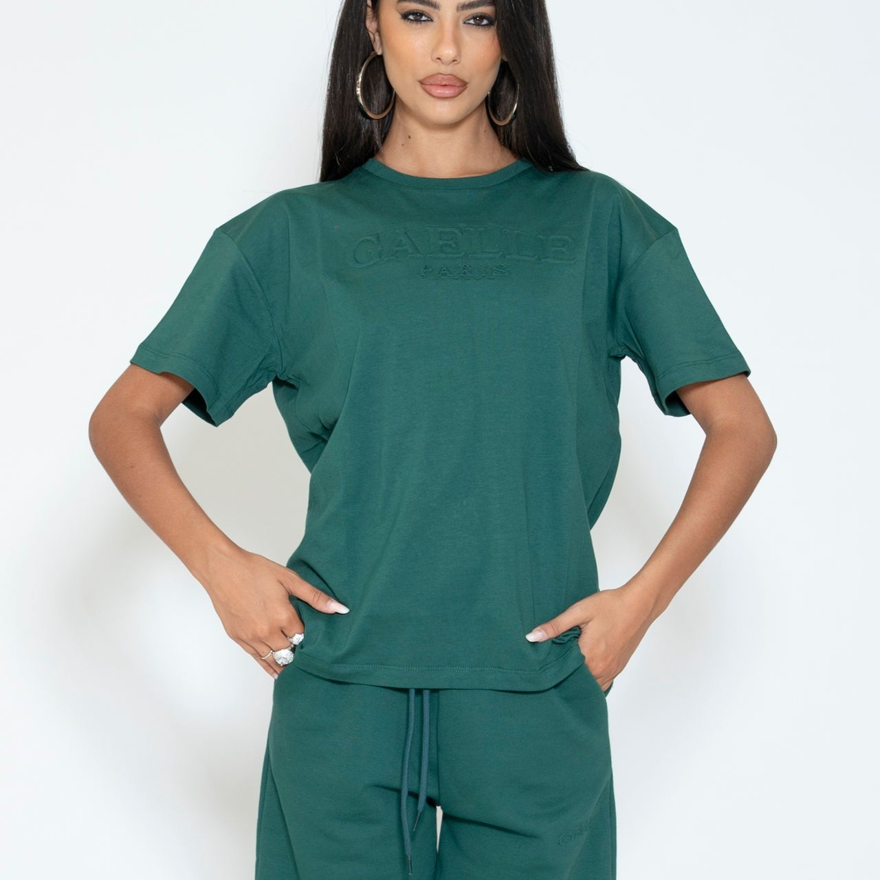Gaelle Paris T-shirt con Logo in Rilievo