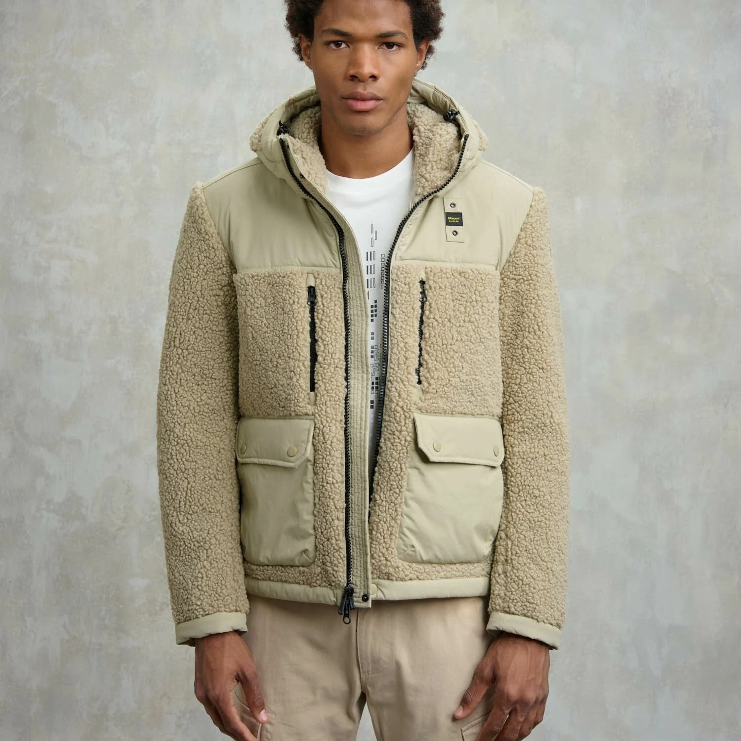 Blauer USA Giubbino con Cappuccio in Ecopelliccia Wilcock