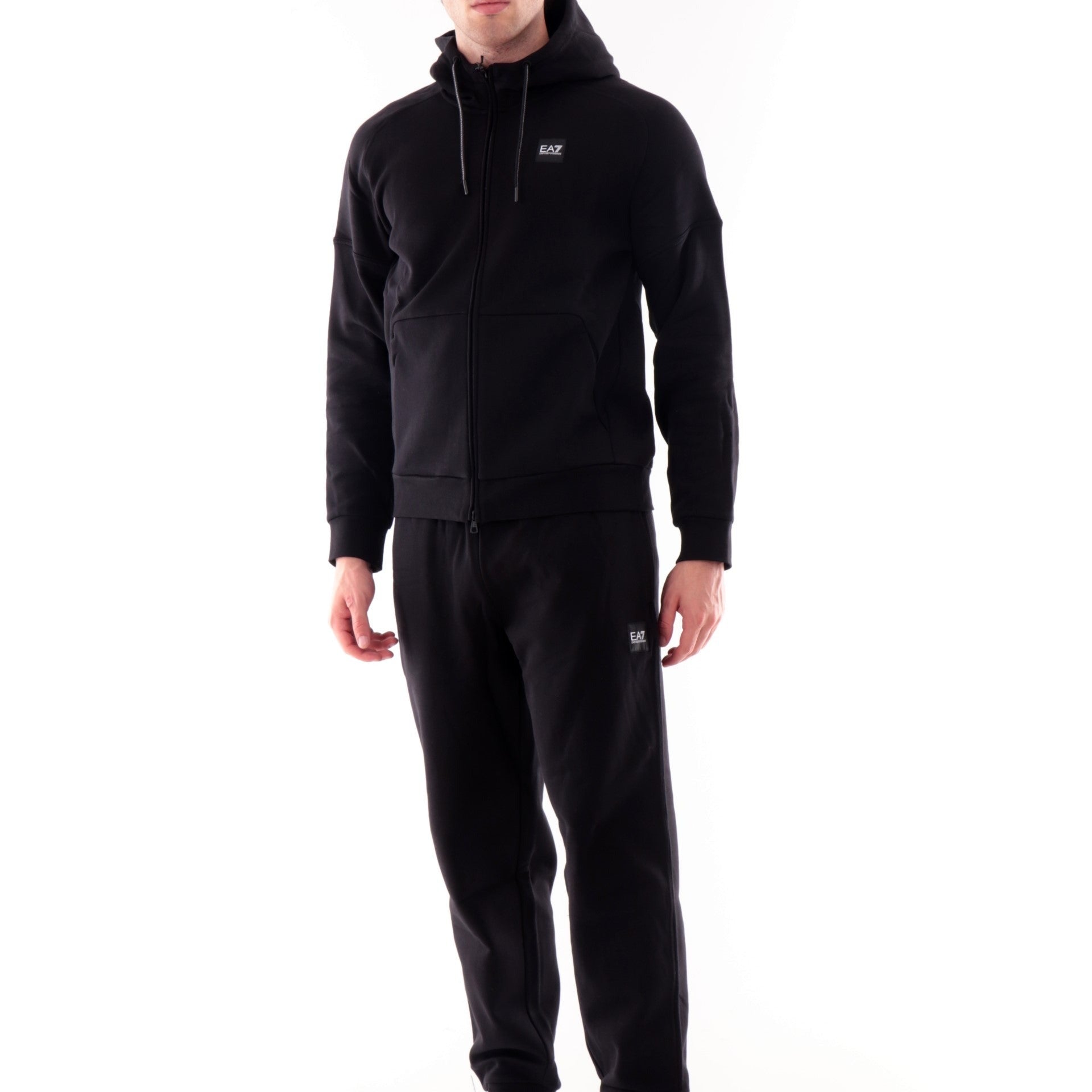 Armani EA7 Tuta con Scritta del Logo Dietro Nero