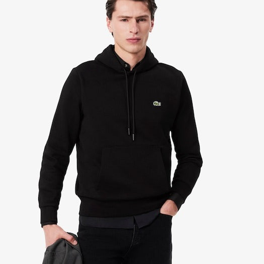 Lacoste Felpa con Logo e Cappuccio in Pile