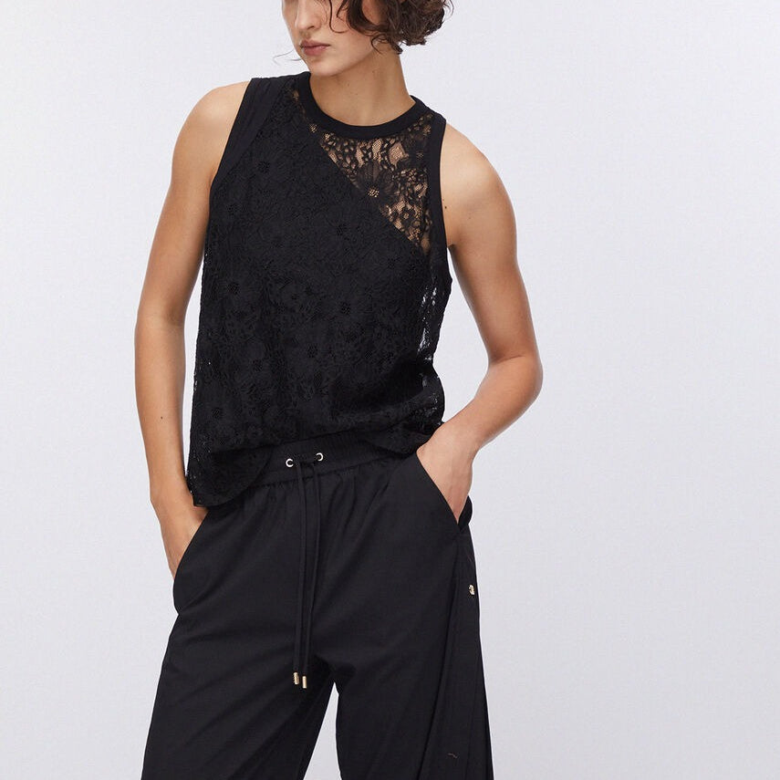 Liu Jo Top in pizzo Nero