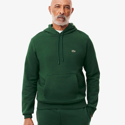 Lacoste Felpa con Logo e Cappuccio in Pile