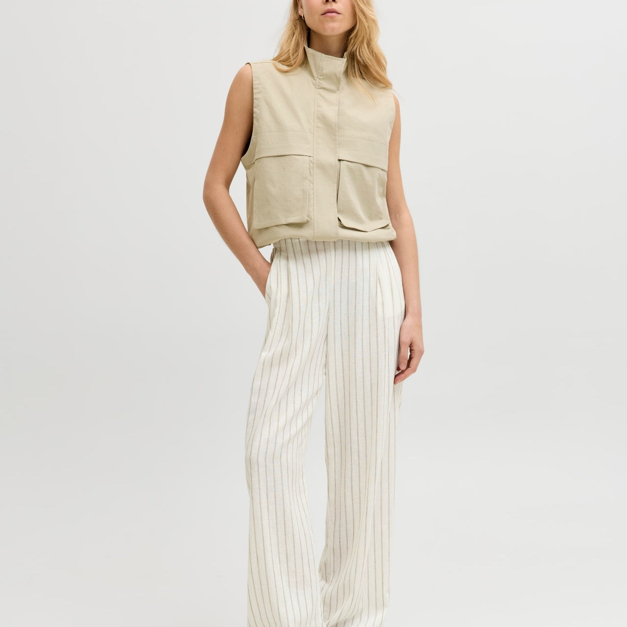 Jjxx Jxalmira Pantaloni a Gamba Ampia